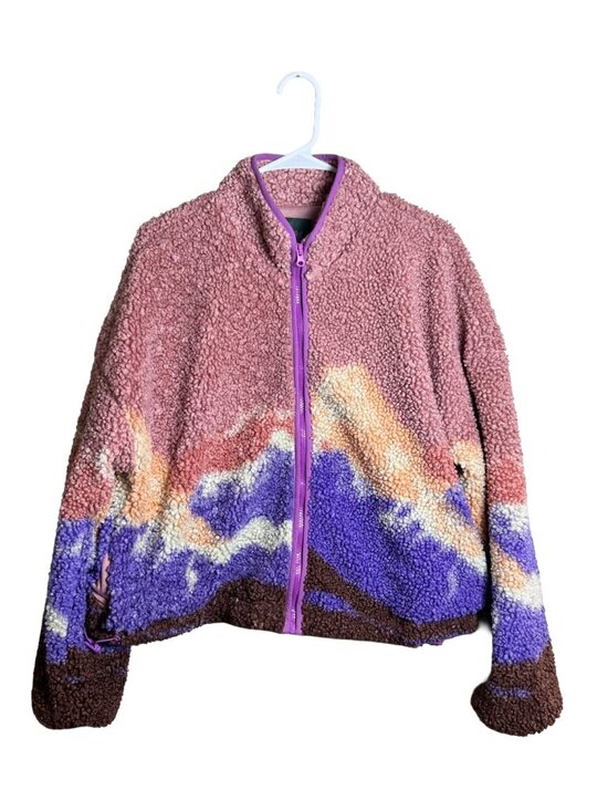 wild fable Jackets & Blazers - Wild Fable‎ Mountain Landscape Sherpa Fleece XL